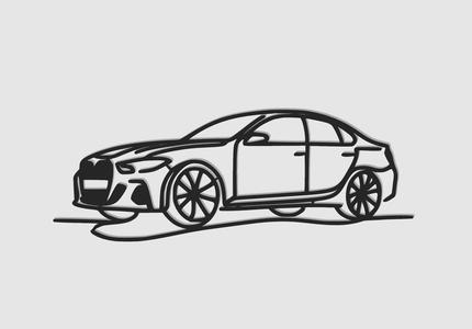 Sports Car Decoration wall art Line Art