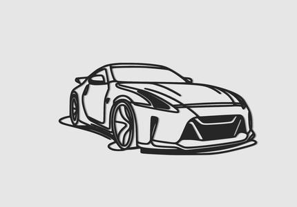 Japan JDM Car Wall Art Line art decor