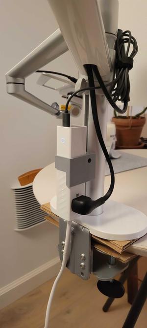 Power strip holder for Anker 511 Travel Power Strip and Supedesk Monitor Stand