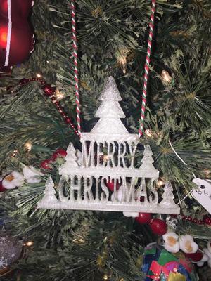 Merry Christmas tree ornament