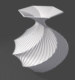 6 edge polygon vase