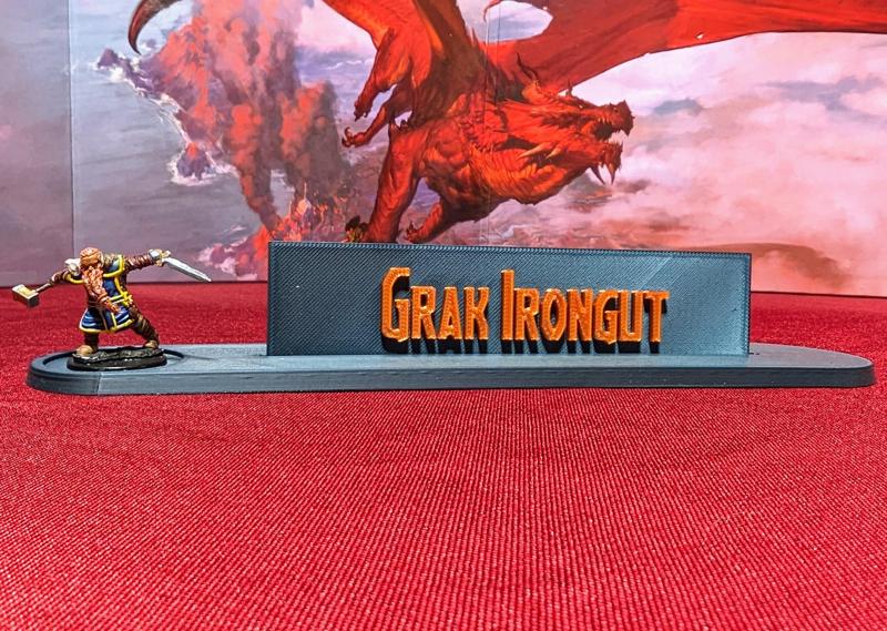 TTRPG Character Nameplate Display