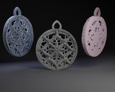Gothic Tracery Pendant Earring.