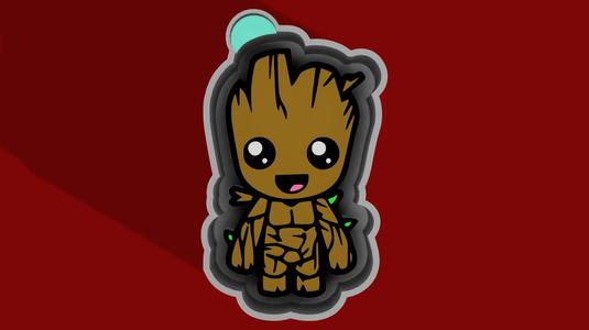 🌱🪵 Baby Groot Vibes – Freshie, Keychain, Resin & Candle Mold