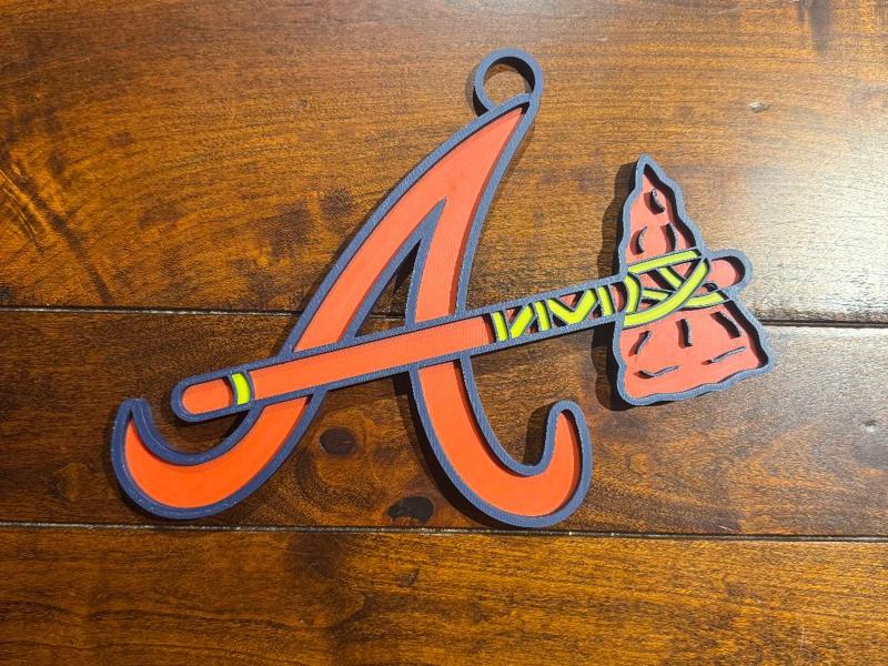 Atlanta Braves Oversized Necklace Logo