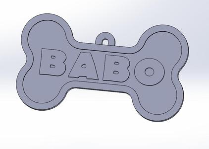 Hueso para collar de perro