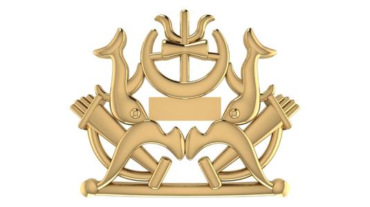 Golden Tower Logo Collar Pin
