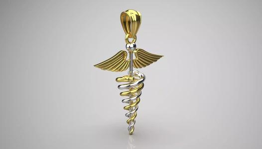 healthcare gold pendant gp0237