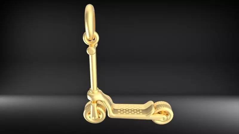 Push Scooter Pendant Necklace