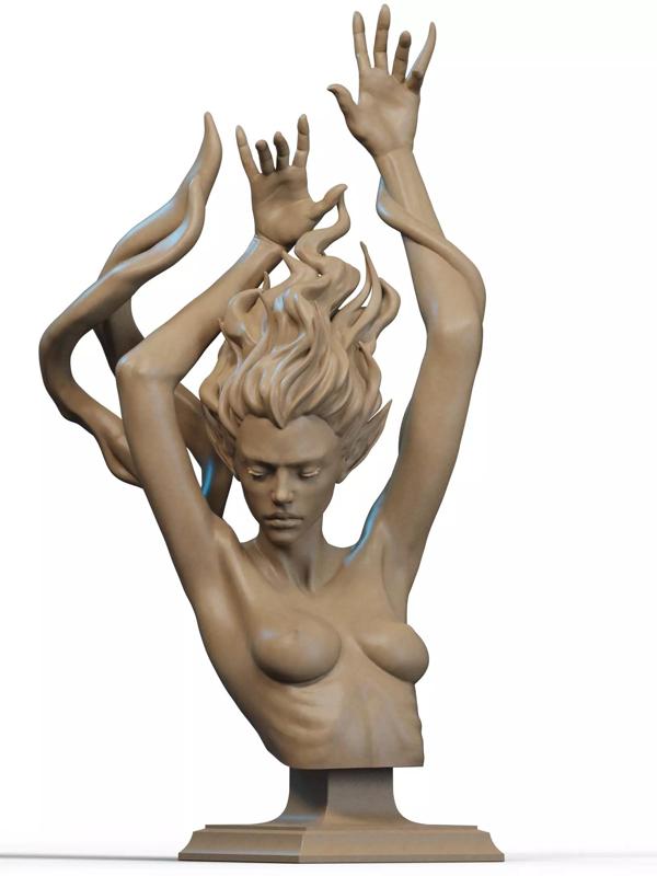Sirena Bust 3D Print