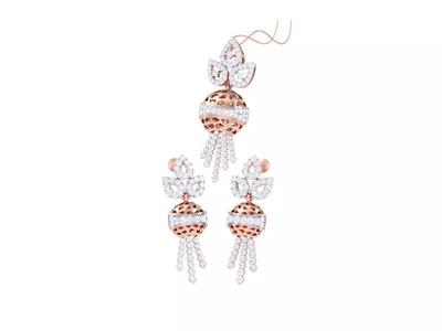 Earring Pendant Set 3dm STL OBJ FBX Renders Details
