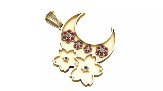 MOON GOLD PENDANT