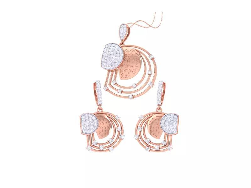 Earring Pendant Set 3dm STL OBJ FBX Renders Details