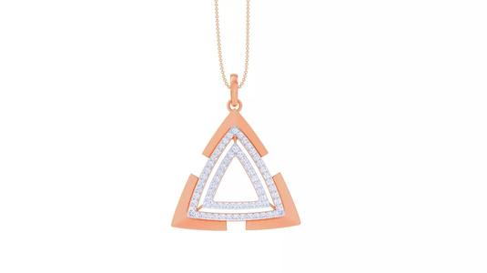Triangular High Jewelry Pendant Earrings Set 3dm stl obj mtl