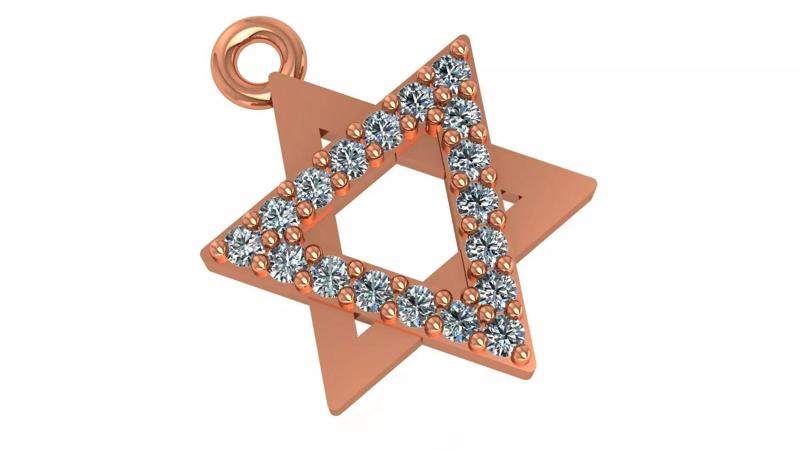 Star of David Necklace Charm Pendant