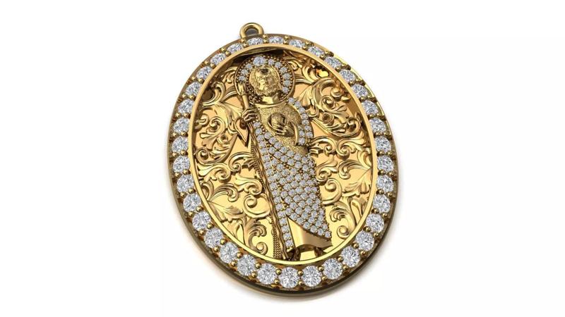 St Jude Pendant Saint Jude Jewelry STL 3DM San Judas Necklace