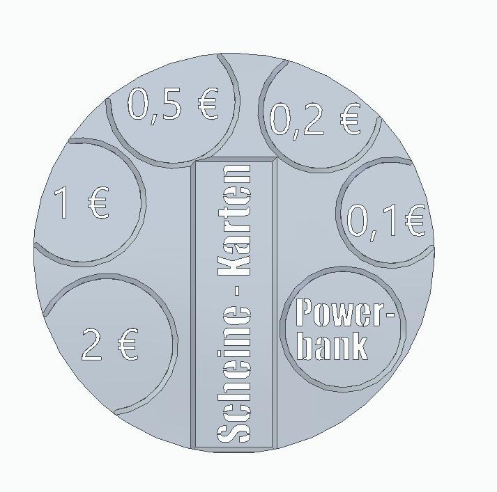 Münzenhalter Auto/Büro