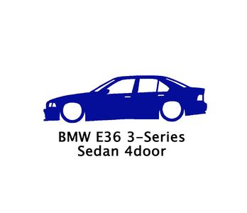 BMW E36 3-Series 4door silhouette