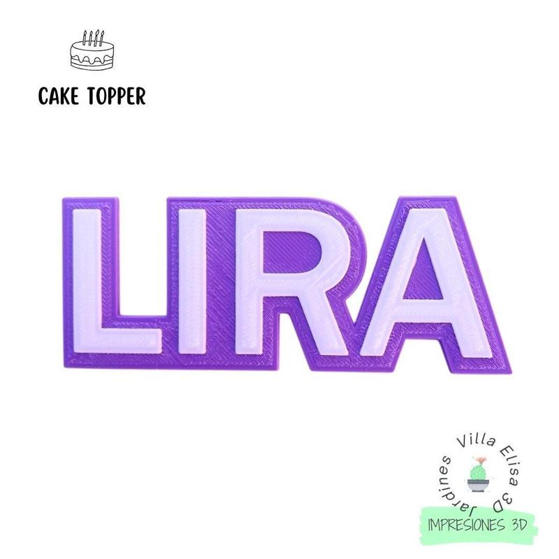 Lira cake topper