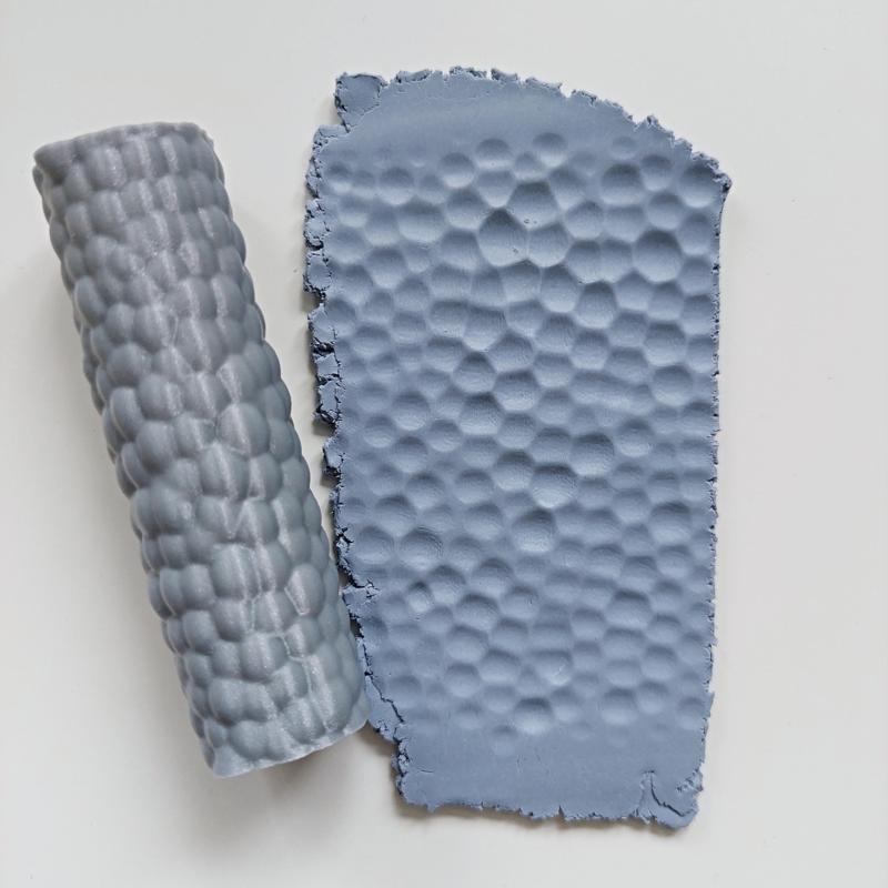Hammered metal texture roller for polymer clay