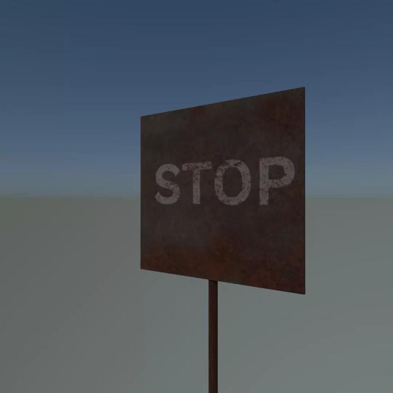 Road sign stop