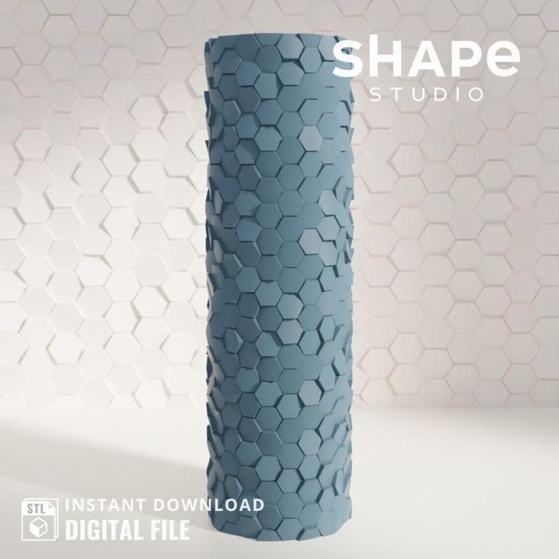 Hexagons Texture | Polymer clay Seamless texture roller | Digital STL file | Clay texture