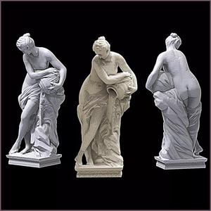 statue three statues of nymphs