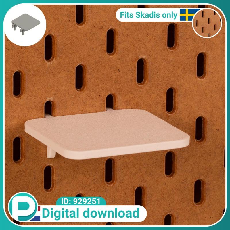 Display tray 8x7.5cm - fits IKEA Skadis pegboard - Digital download