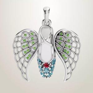Ballerina Shoe Ballet Necklace with wings