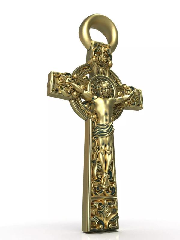 Amulet Necklace Crucifix Jesu Christ Religious for 3d  Casting