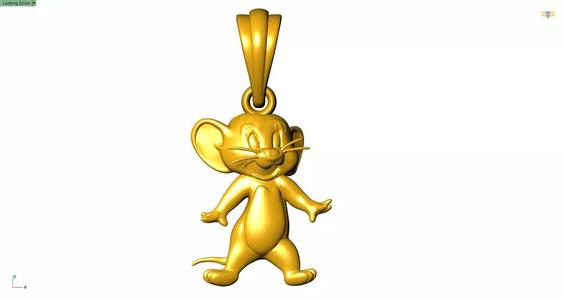 25mm Jerry Cartoon Pendant  STL 3DM 3D Jewelry Model