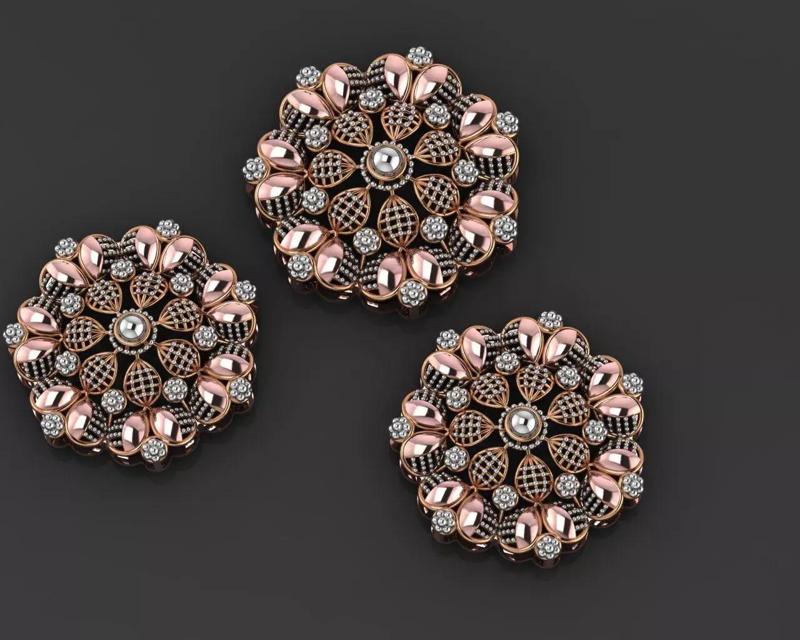 Flower Wire Mesh Ultra Vision Necklace Pendant Link