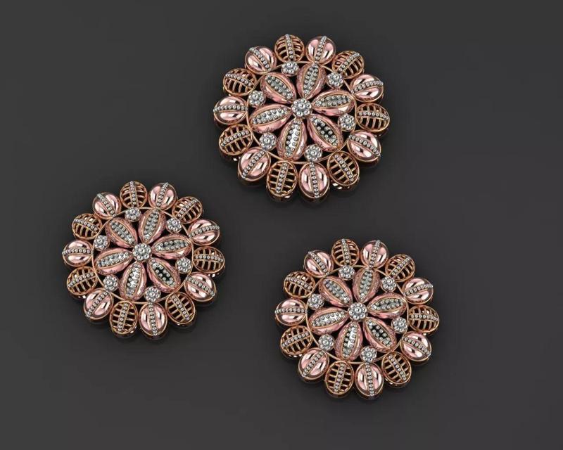 Flower Wire Mesh Ultra Vision Necklace Pendant Link