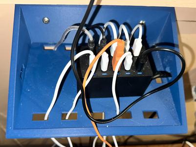 USB bulk charger wall mount shelf