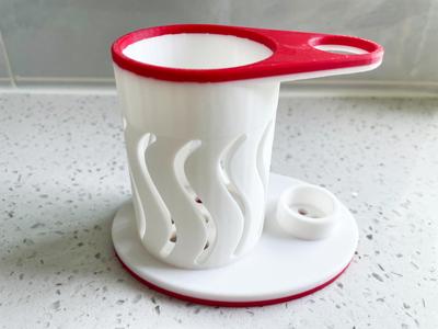 Single Toothbrush and Toothpaste Holder