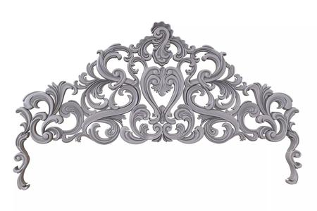 Headboard ornate crown