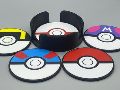 pokeball coasterset