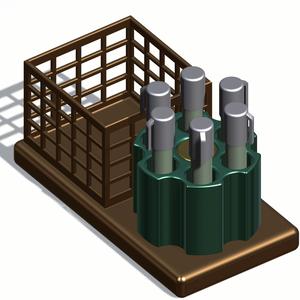 pen and pencil holder V00_ 0. Size: 140.00 x 268.80 x 120.45