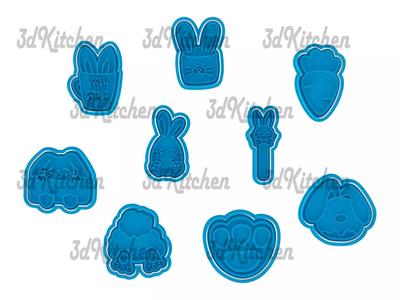 Easter 2 cookie cutters - fondant STL files