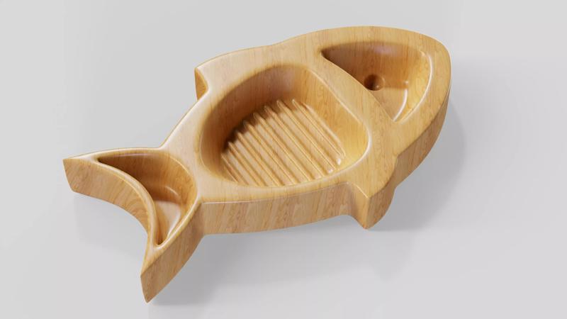 Fish Tray STL models for CNC and 3D printing