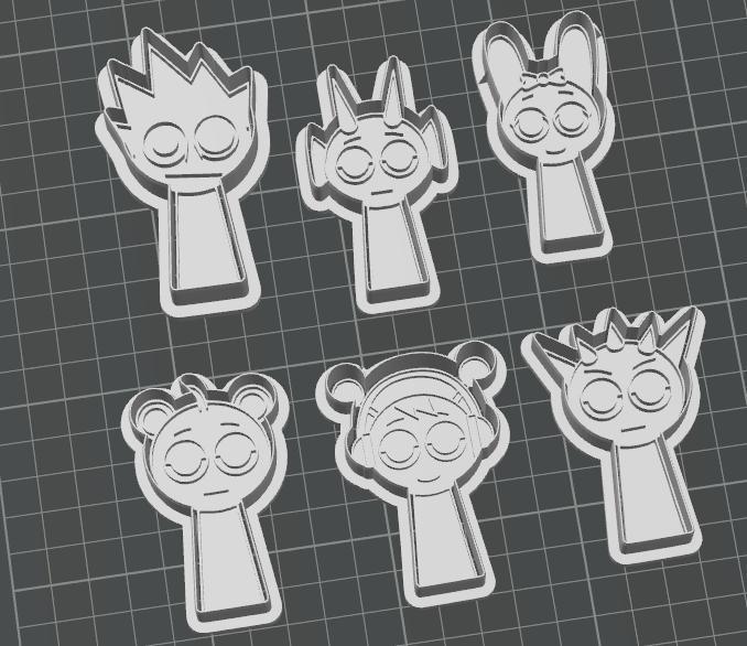 Sprunki pack 1 cookie cutters and stamps cookies cookies