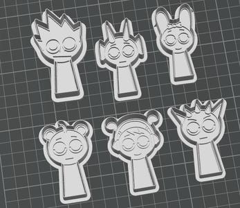 Sprunki pack 1 cookie cutters and stamps cookies cookies