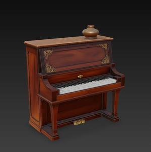 Classical style upright piano