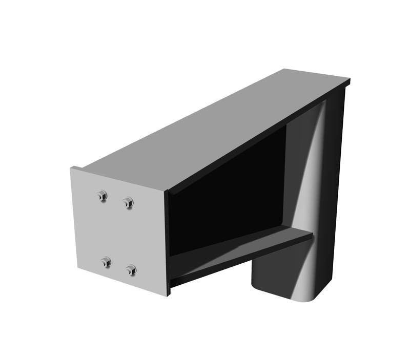 knee of frame with plate haunch and end plate