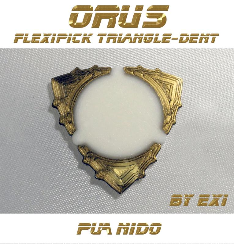 FLEXIPICK SOUL Triangle-Dent 1'50mm ORUS by eXi - TWO EXTRUDERS - TWO MATERIALS Guitar pick with Soul