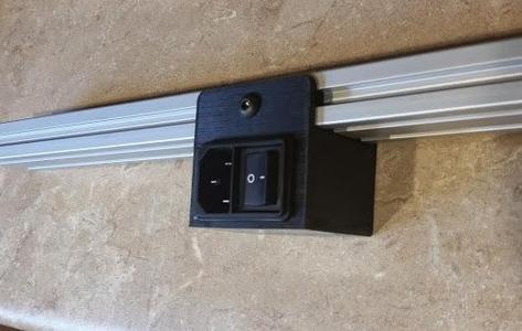 Switch box enclosure for 2040 extrusion mount
