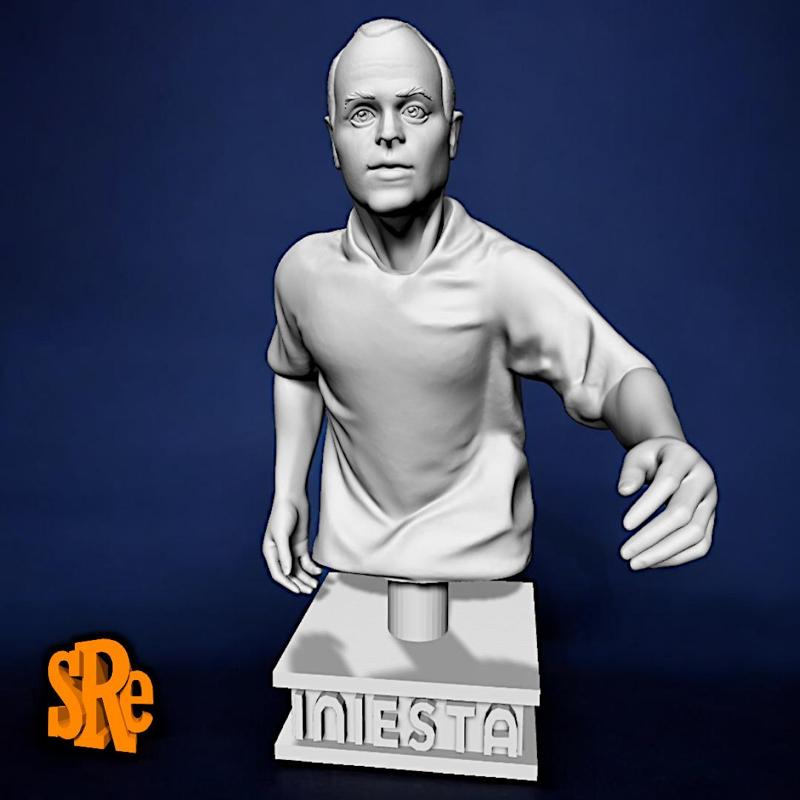 Andres Iniesta Bust - World Soccer Icon