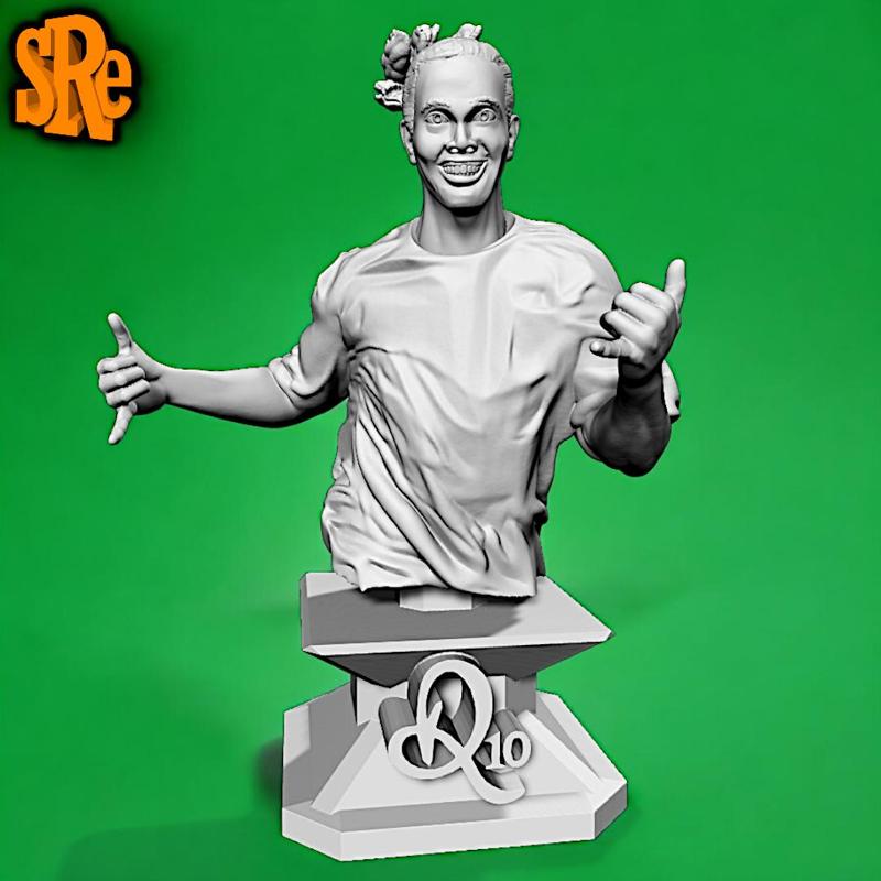 Bust of Ronaldo de Assis Moreira Ronaldinho Gaúcho Soccer Icon