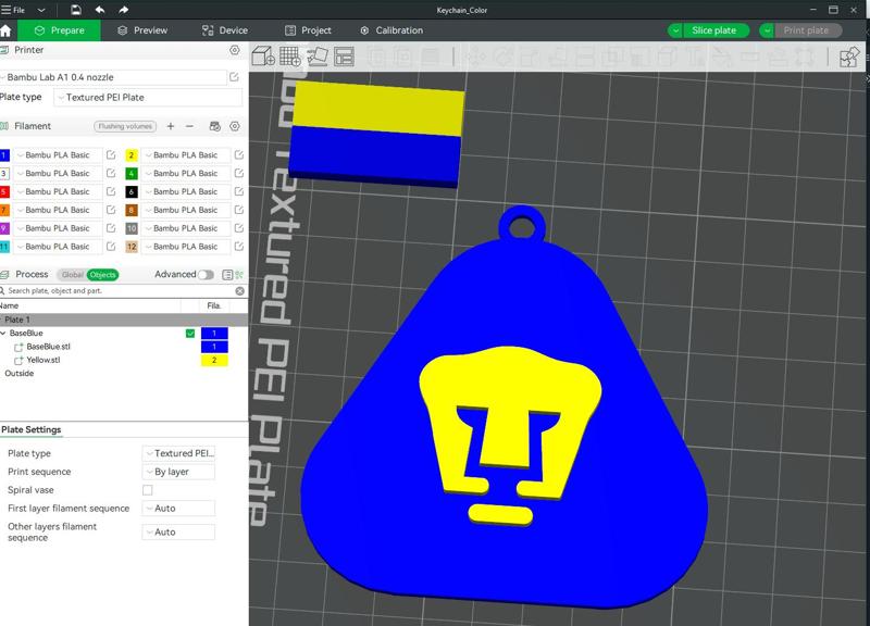 Liga MX Pumas UNAM keychain badge color printable