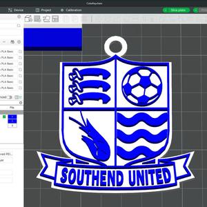 National League Southend United keychain badge color printable and renderable